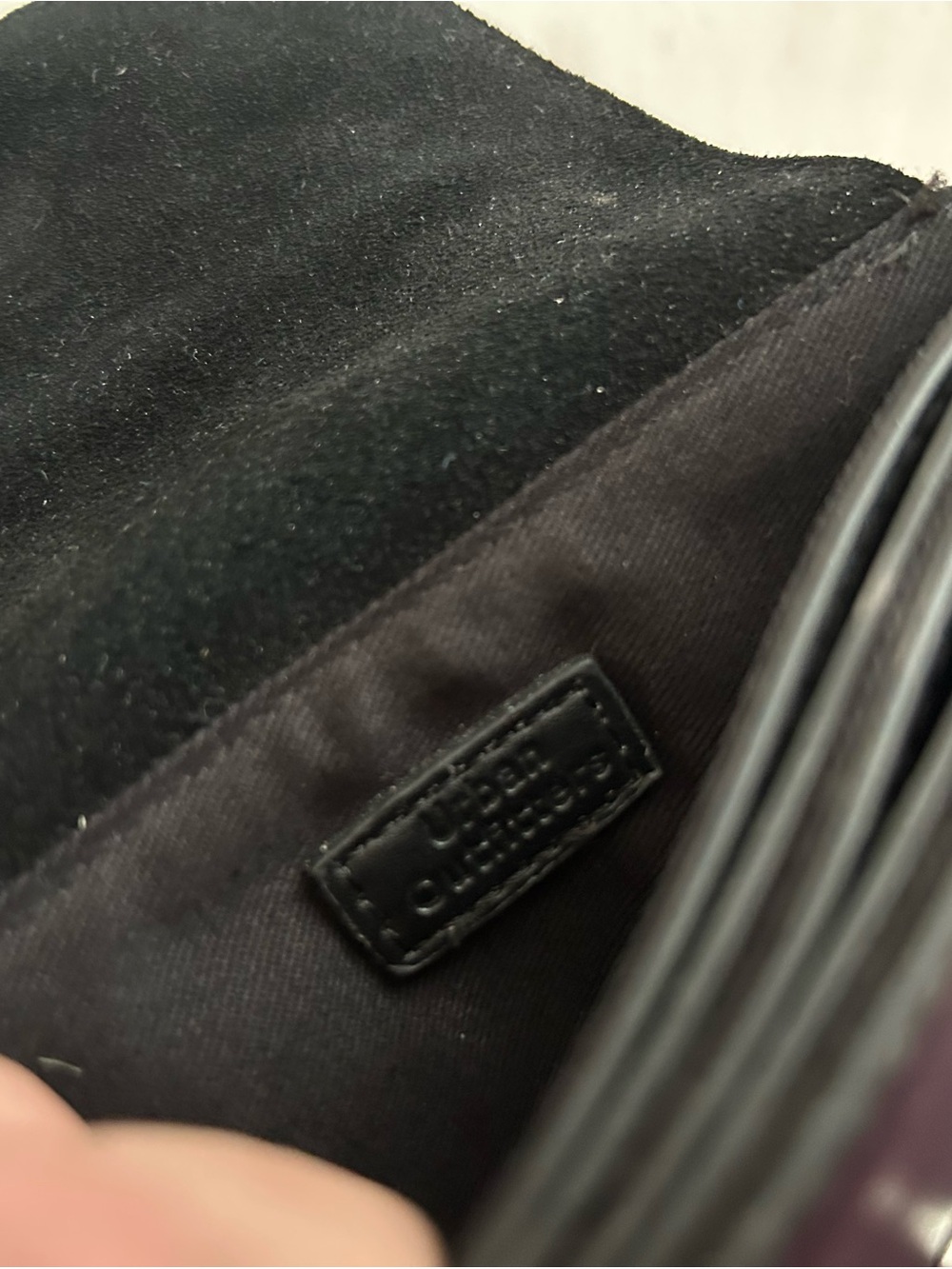 Urban Outfitters Black Suede-Front Crossbody Bag with Silver Hardware - Picture 7 of 8